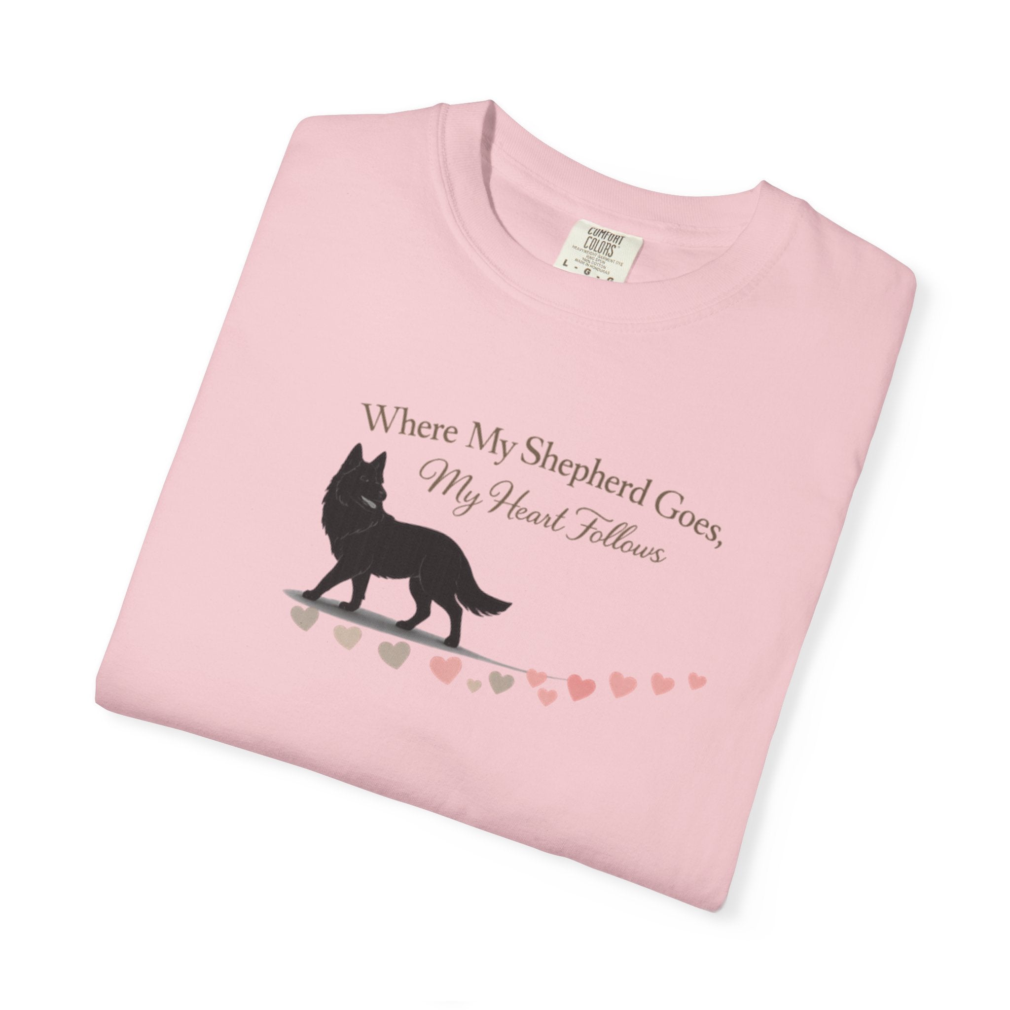 Where My Shepherd Goes, My Heart Follows — Shepherd Mom Collection Tee