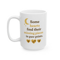 Meet The Shepherds — Trio Paw Prints — “Some Hearts Find Their Missing Pieces in Paw Prints” 15oz Ceramic Mug