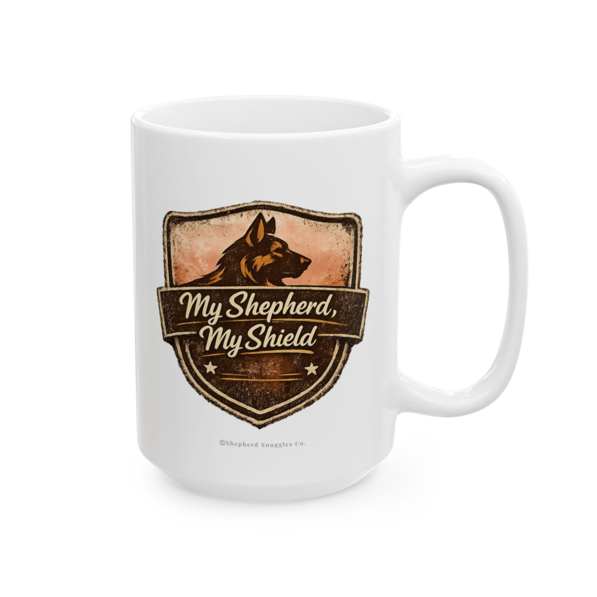 My Shepherd, My Shield — Shepherd DAD Collection (15oz Mug)
